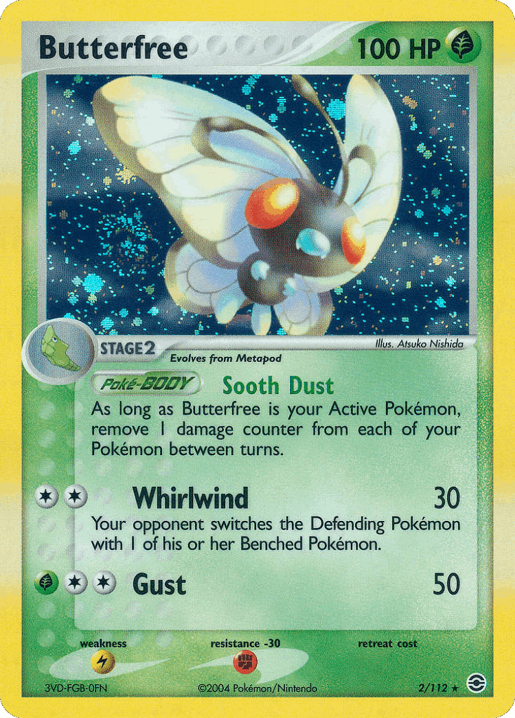 Butterfree #2 from FireRed & LeafGreen - Rare Holo - Illustrated by Atsuko Nishida