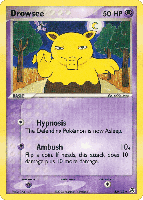 Drowzee 32, FireRed & LeafGreen