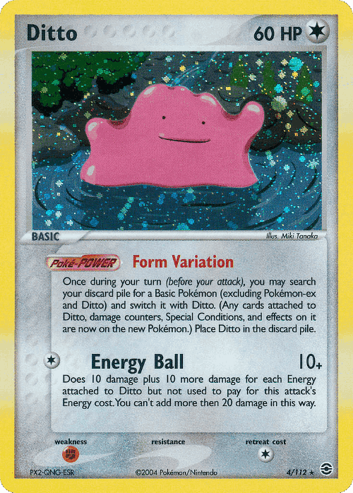 Ditto Pokémon TCG card art