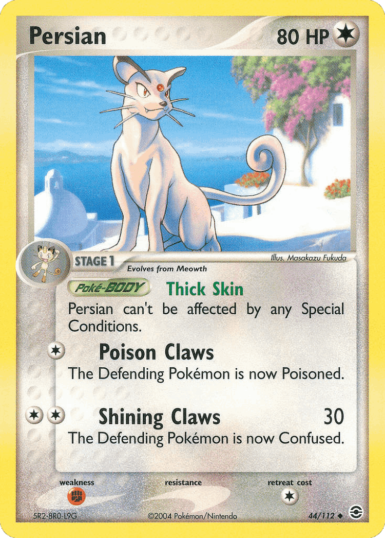 Persian #44 from FireRed & LeafGreen - Uncommon - Illustrated by Masakazu Fukuda
