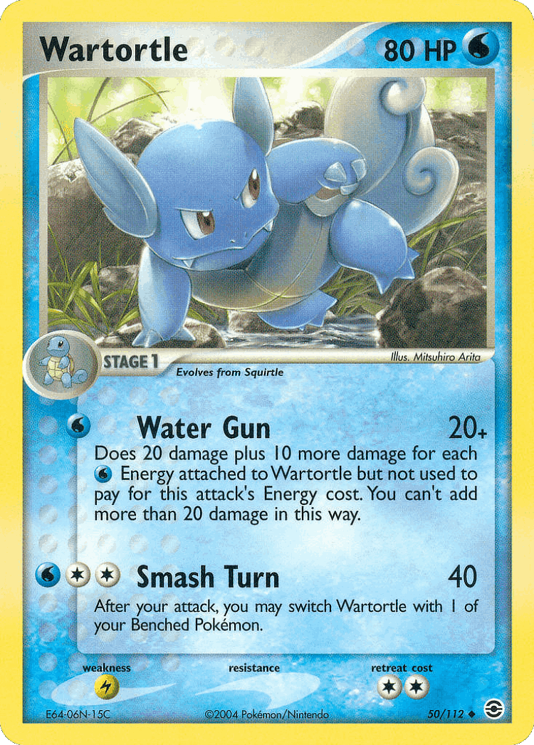 Wartortle #50 from FireRed & LeafGreen - Uncommon - Illustrated by Mitsuhiro Arita
