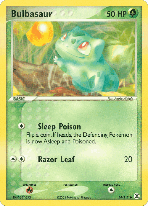 Bulbasaur 54, FireRed & LeafGreen