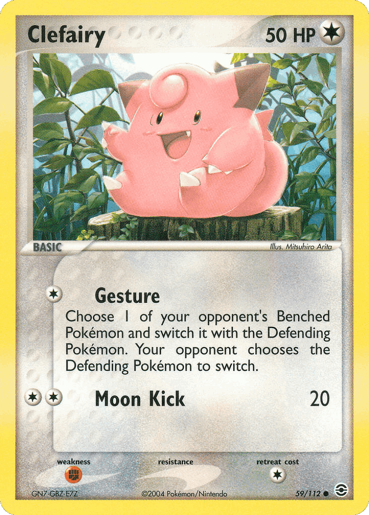 Clefairy #59 from FireRed & LeafGreen - Common - Illustrated by Mitsuhiro Arita