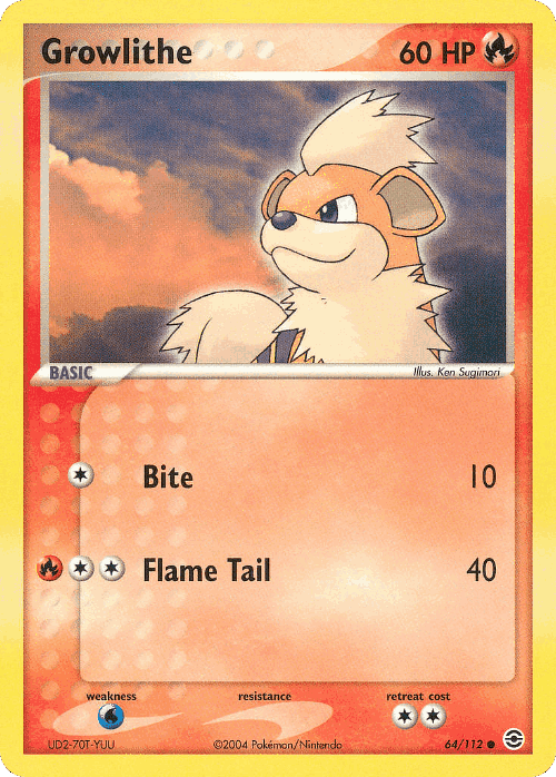 Growlithe 64, FireRed & LeafGreen