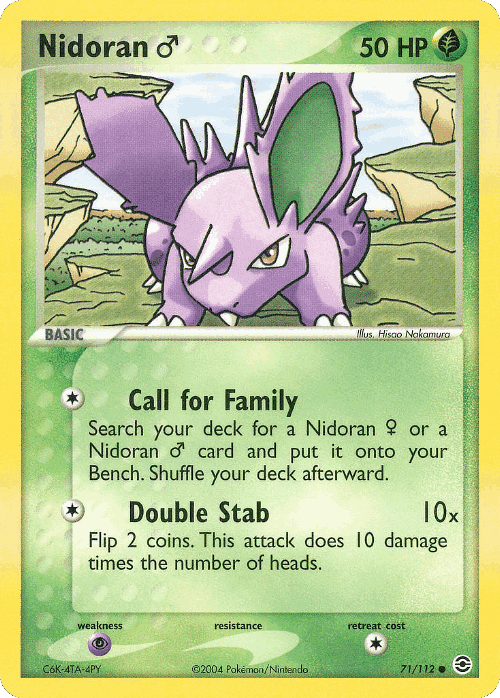 Nidoran ♂ 71, FireRed & LeafGreen