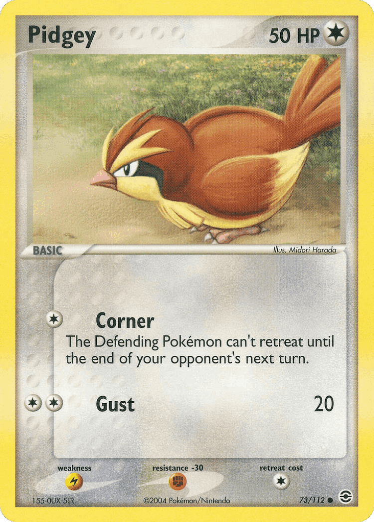 Pidgey #73 from FireRed & LeafGreen - Common - Illustrated by Midori Harada