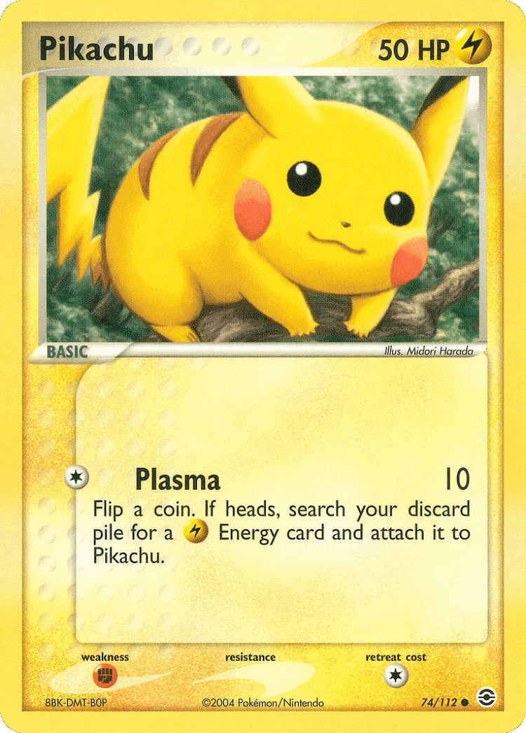 Pikachu #74 from FireRed & LeafGreen - Common - Illustrated by Midori Harada