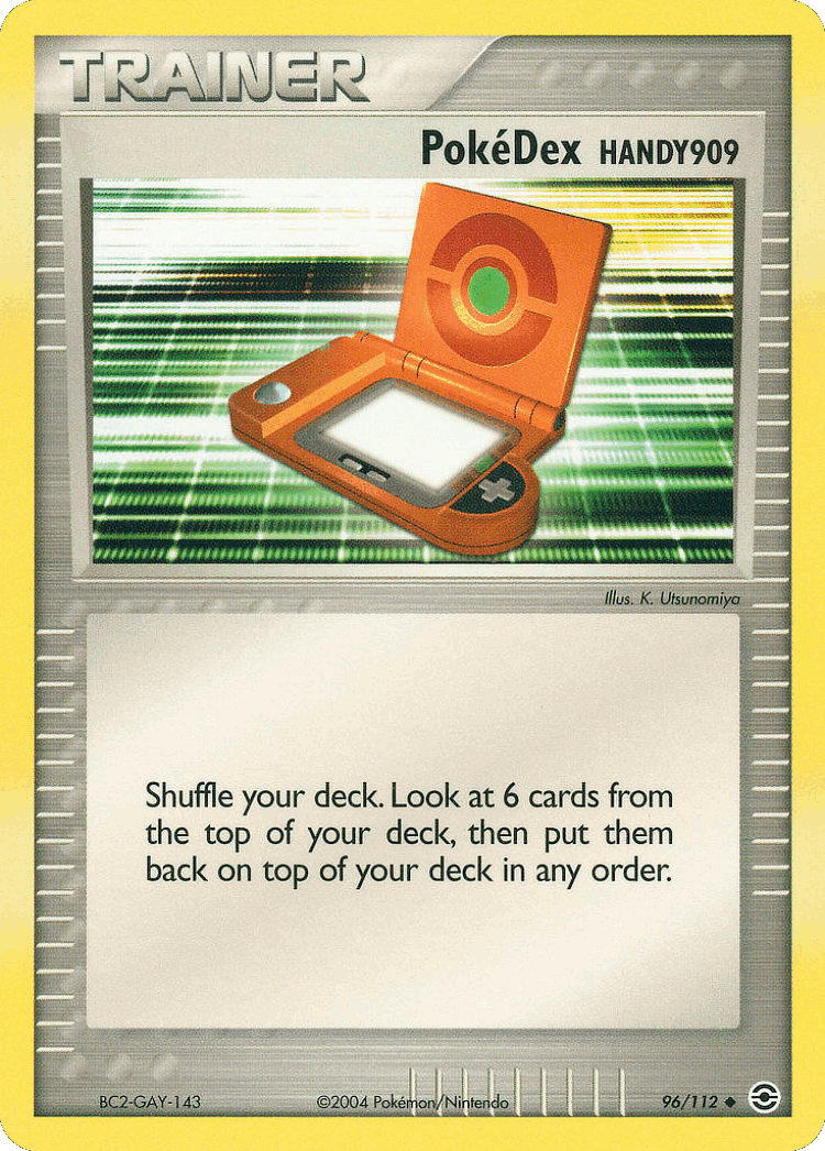 PokéDex HANDY909 #96 from FireRed & LeafGreen - Uncommon - Illustrated by K. Utsunomiya