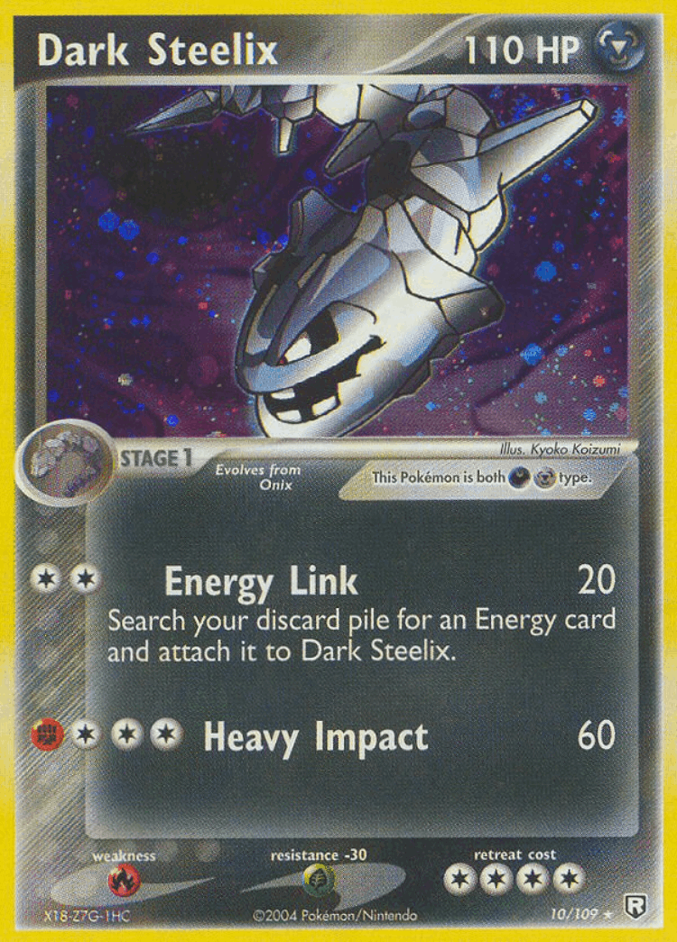Dark Steelix #10 from Team Rocket Returns - Rare Holo - Illustrated by Kyoko Koizumi