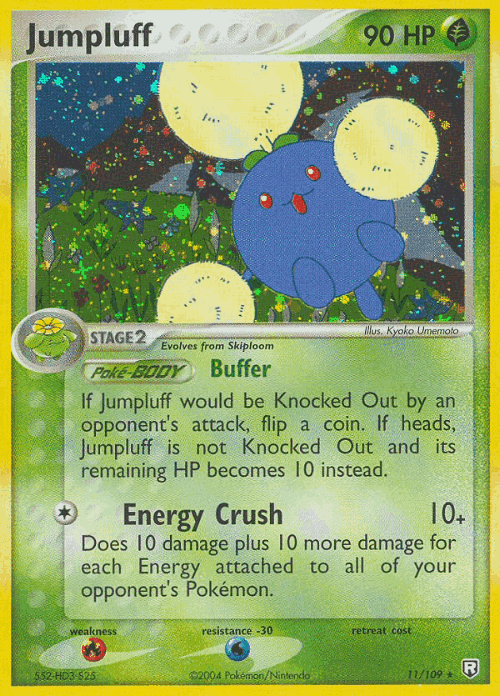 Jumpluff #11 from Team Rocket Returns - Rare Holo - Illustrated by Kyoko Umemoto