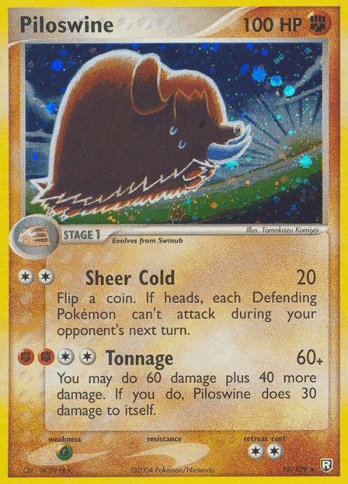 Piloswine Pokémon TCG card art