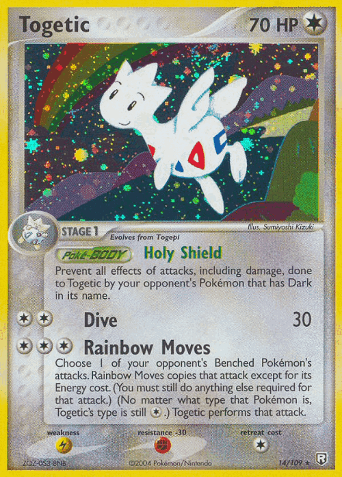 Togetic #14 from Team Rocket Returns - Rare Holo - Illustrated by Sumiyoshi Kizuki