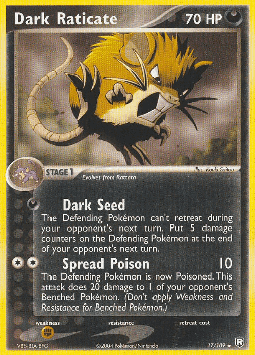 Dark Raticate Pokémon TCG card art