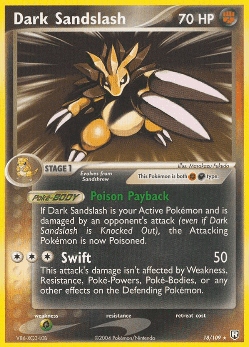 Dark Sandslash Pokémon TCG card art