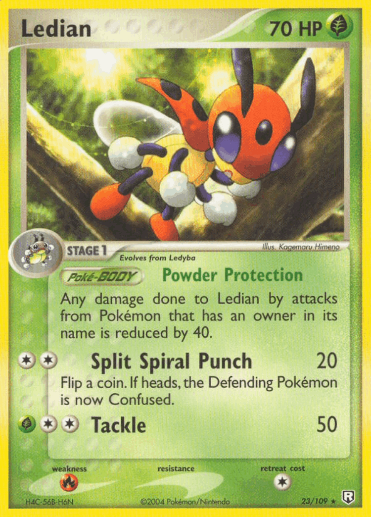 Ledian #23 from Team Rocket Returns - Rare - Illustrated by Kagemaru Himeno