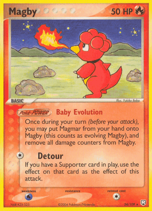 Magby Pokémon TCG card art