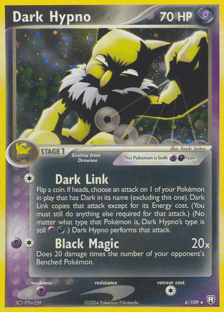 Dark Hypno #6 from Team Rocket Returns - Rare Holo - Illustrated by Kouki Saitou