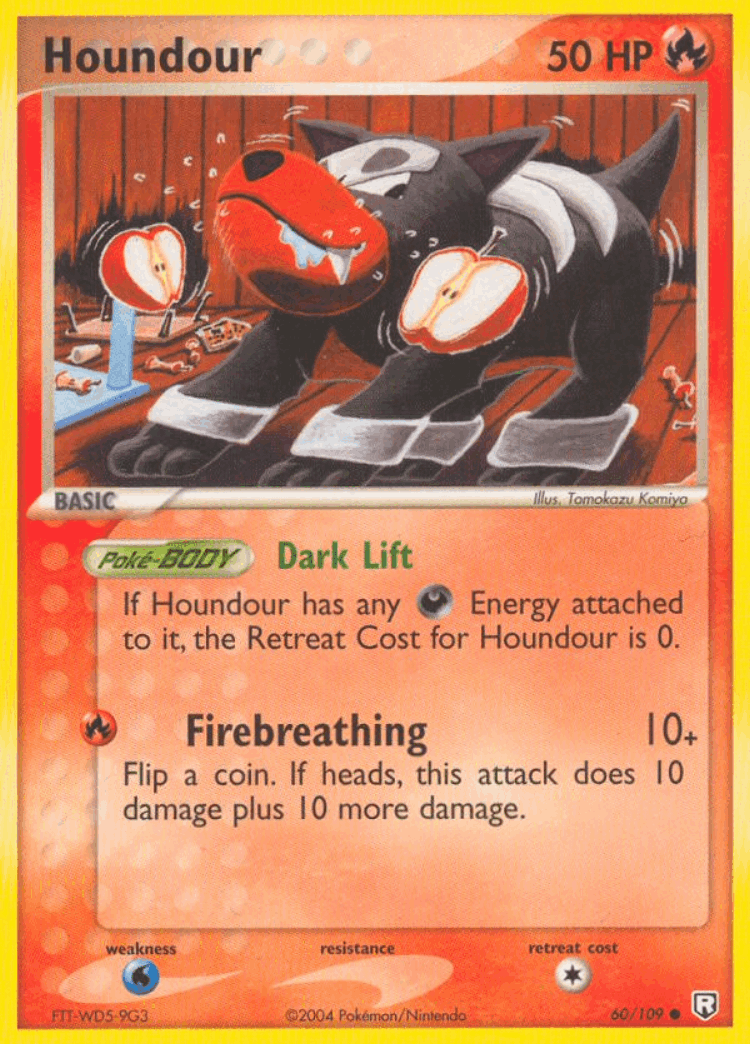 Houndour #60 from Team Rocket Returns - Common - Illustrated by Tomokazu Komiya