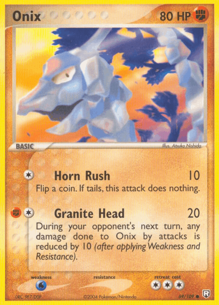 Onix #69 from Team Rocket Returns - Common - Illustrated by Atsuko Nishida