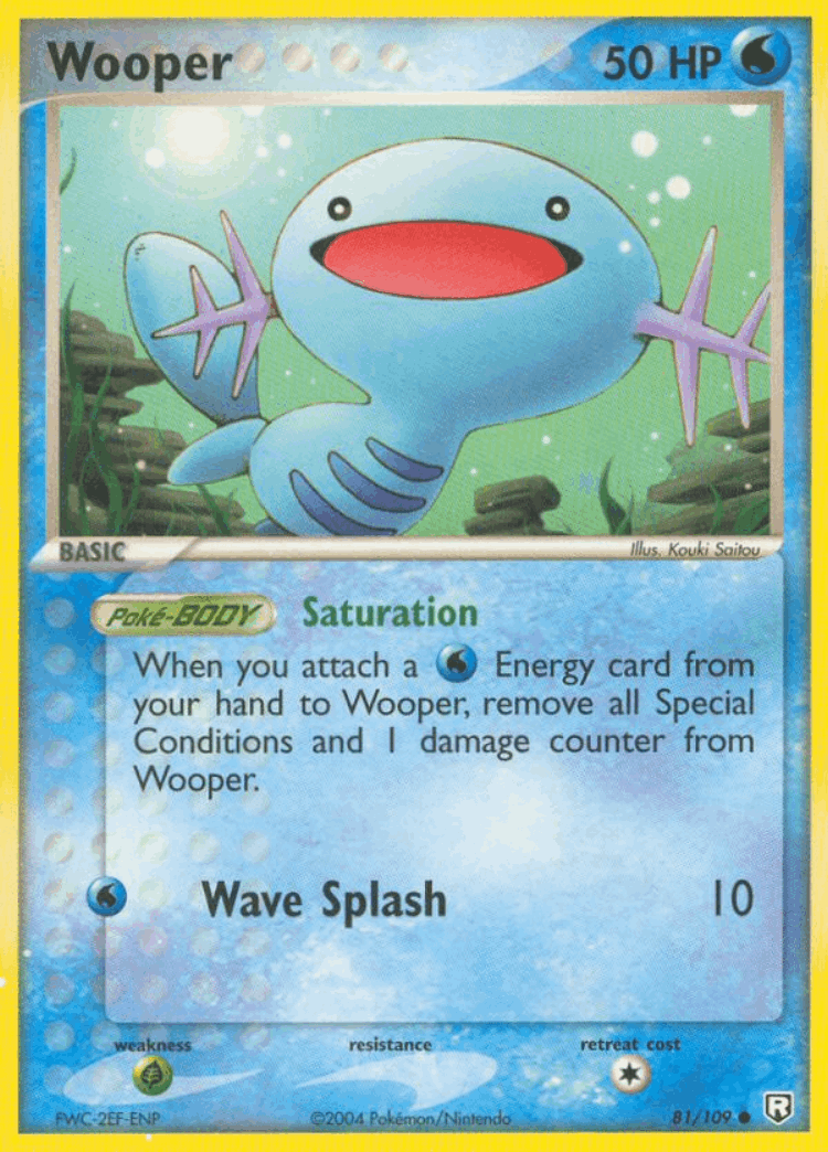 Wooper #81 from Team Rocket Returns - Common - Illustrated by Kouki Saitou