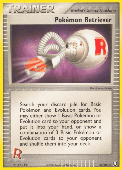 Pokémon Retriever #84 from Team Rocket Returns - Uncommon - Illustrated by Katsura Tabata
