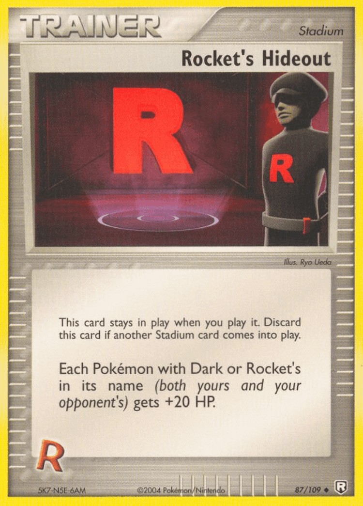 Rocket's Hideout #87 from Team Rocket Returns - Uncommon - Illustrated by Ryo Ueda