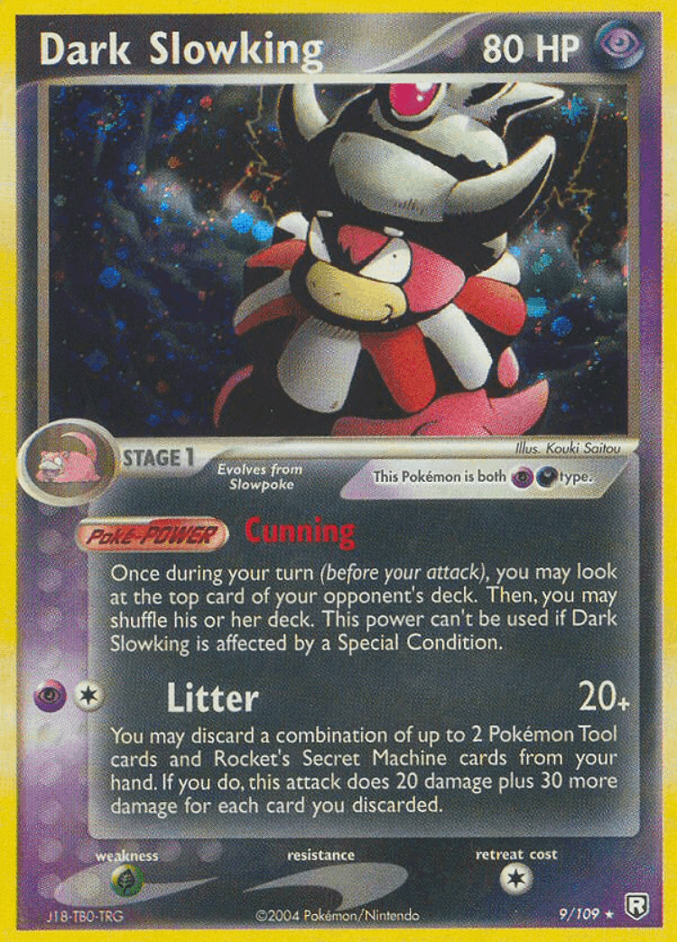 Dark Slowking #9 from Team Rocket Returns - Rare Holo - Illustrated by Kouki Saitou