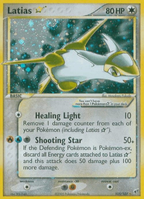 Latias ☆ #105 from Deoxys - Rare Holo Star - Illustrated by Masakazu Fukuda