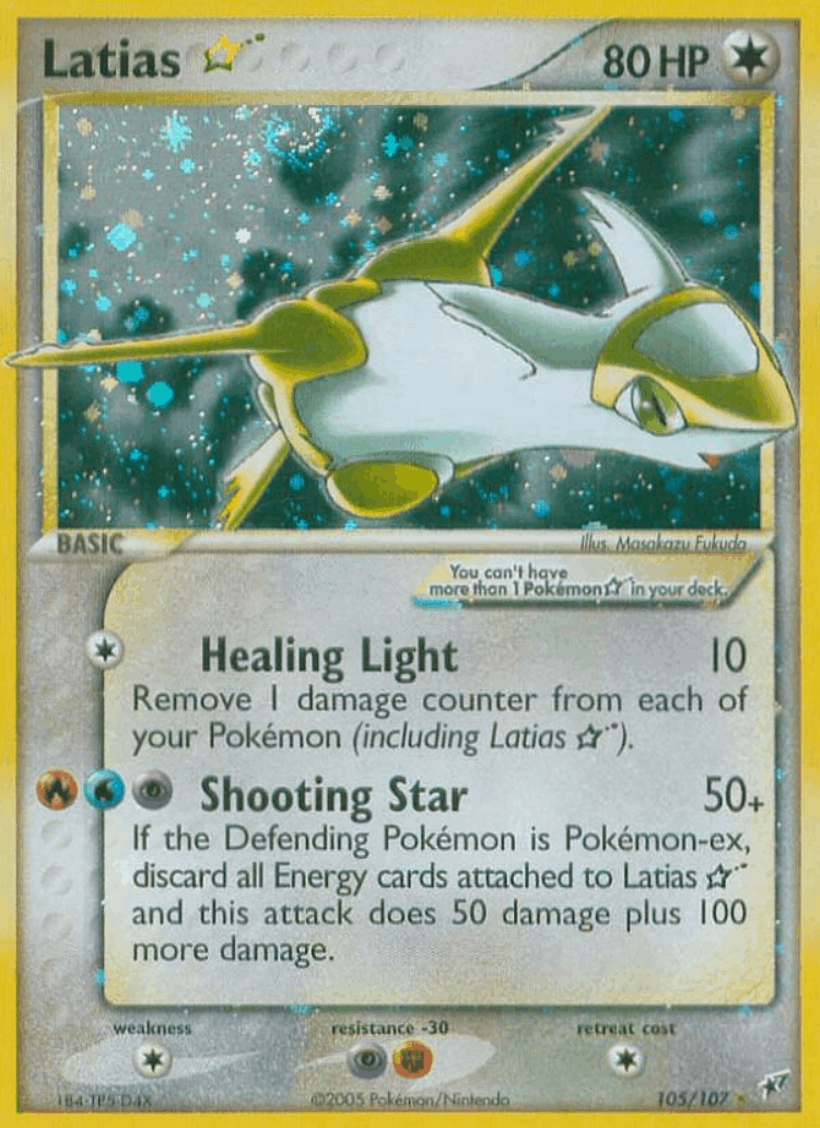 Latias ☆ #105 from Deoxys - Rare Holo Star - Illustrated by Masakazu Fukuda