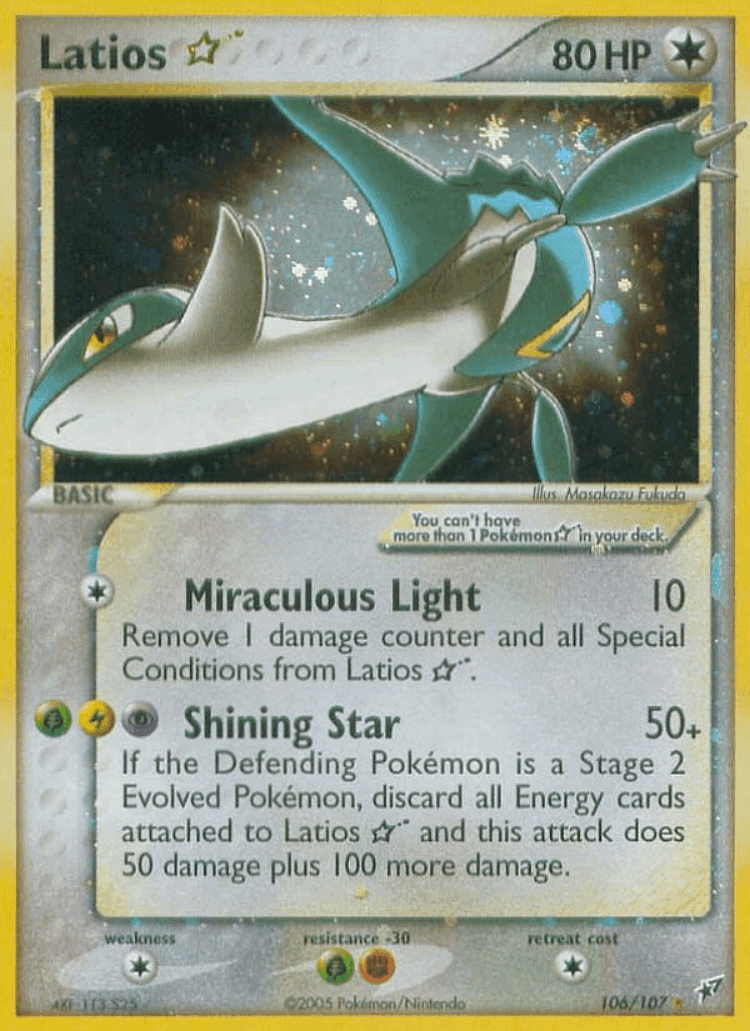 Latios ☆ #106 from Deoxys - Rare Holo Star - Illustrated by Masakazu Fukuda