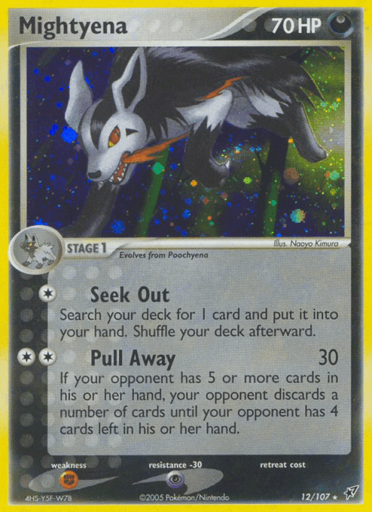 Mightyena #12 from Deoxys - Rare Holo - Illustrated by Naoyo Kimura