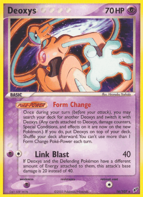 Deoxys #16 from Deoxys - Rare - Illustrated by Hironobu Yoshida