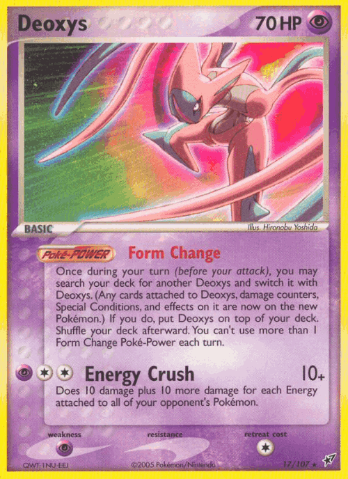Deoxys #17 from Deoxys - Rare - Illustrated by Hironobu Yoshida