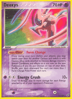 Deoxys Pokémon TCG card art