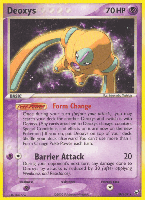 Deoxys #18 from Deoxys - Rare - Illustrated by Hironobu Yoshida
