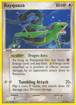 Rayquaza Pokémon TCG card art