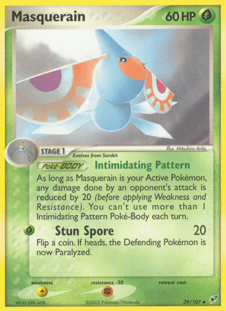 Masquerain #39 from Deoxys - Uncommon - Illustrated by Mitsuhiro Arita