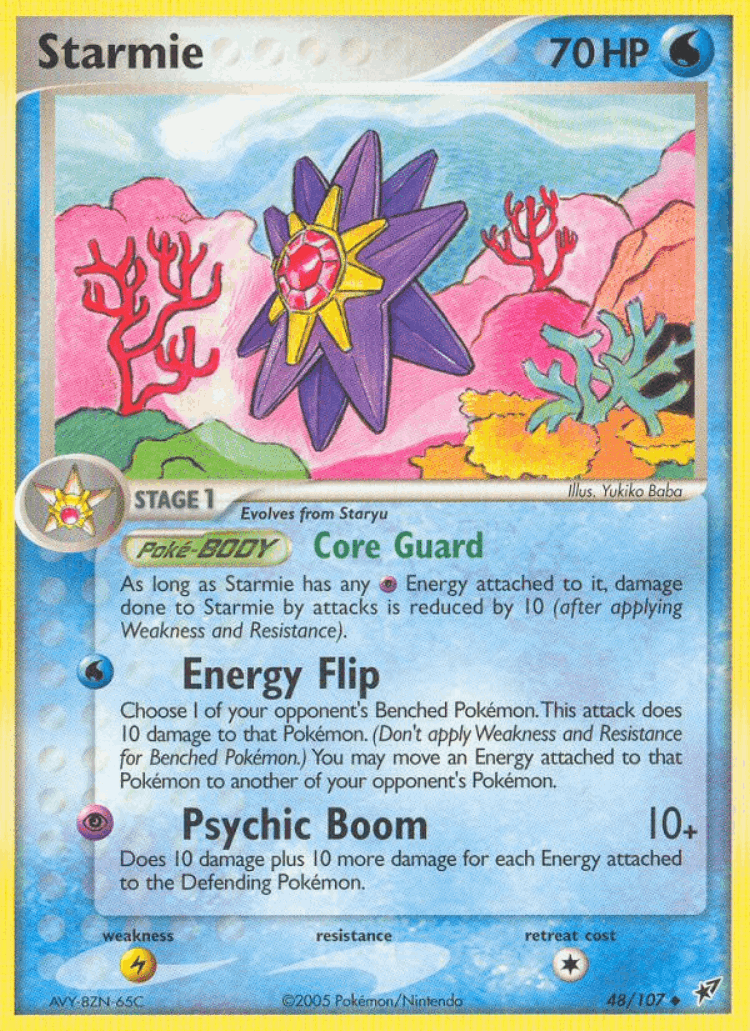 Starmie #48 from Deoxys - Uncommon - Illustrated by Yukiko Baba