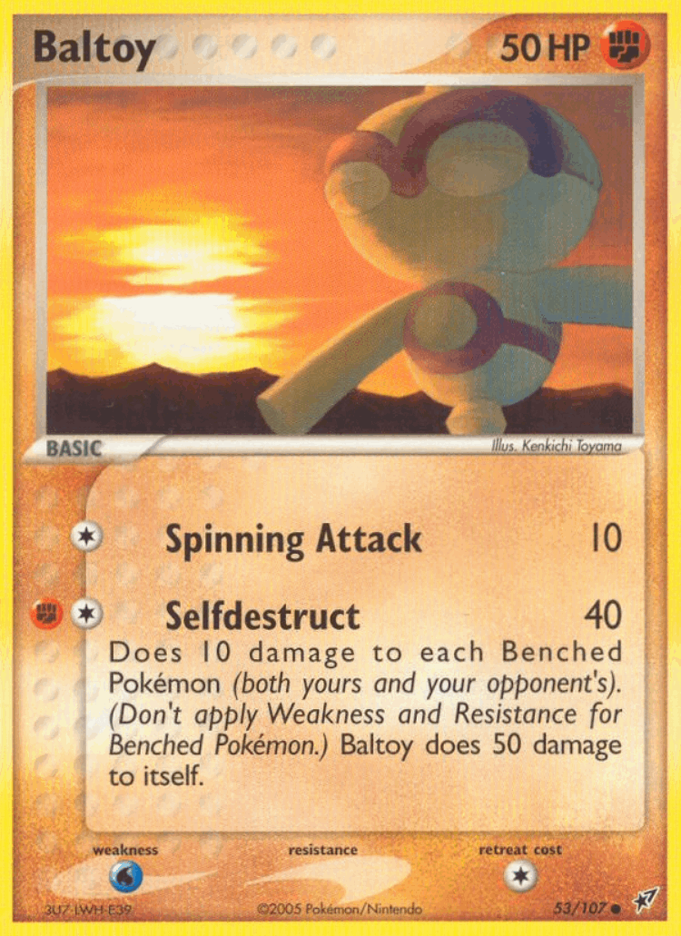 Baltoy #53 from Deoxys - Common - Illustrated by Kenkichi Toyama