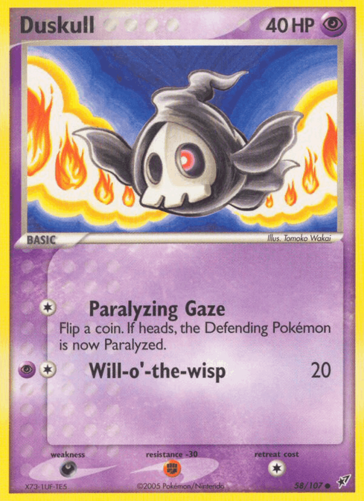Duskull #58 from Deoxys - Common - Illustrated by Tomoko Wakai