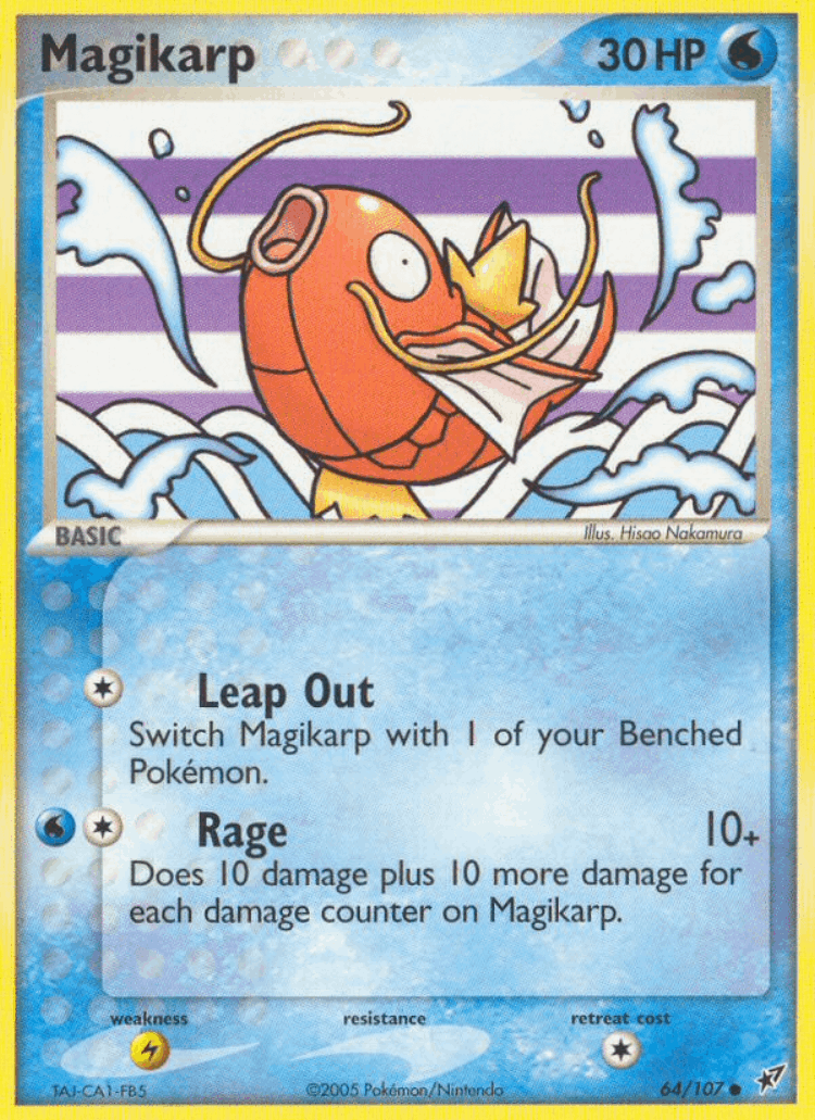 Magikarp #64 from Deoxys - Common - Illustrated by Hisao Nakamura