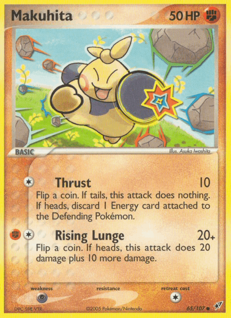 Makuhita #65 from Deoxys - Common - Illustrated by Asuka Iwashita