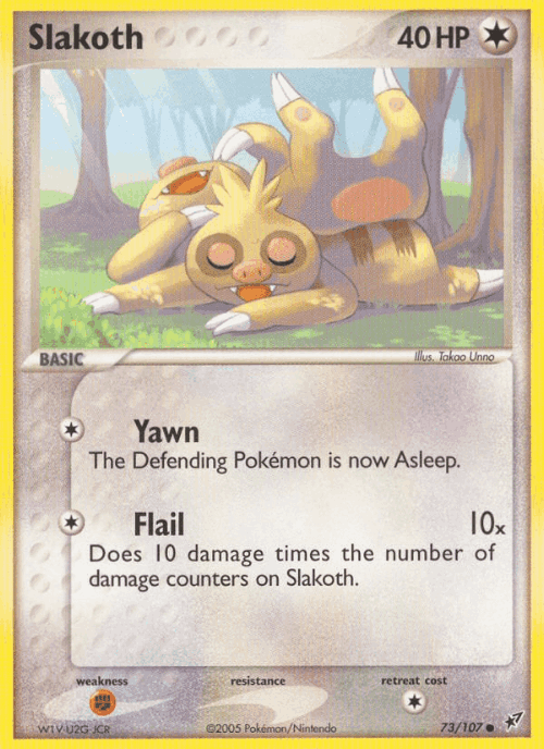 Slakoth Pokémon TCG card art