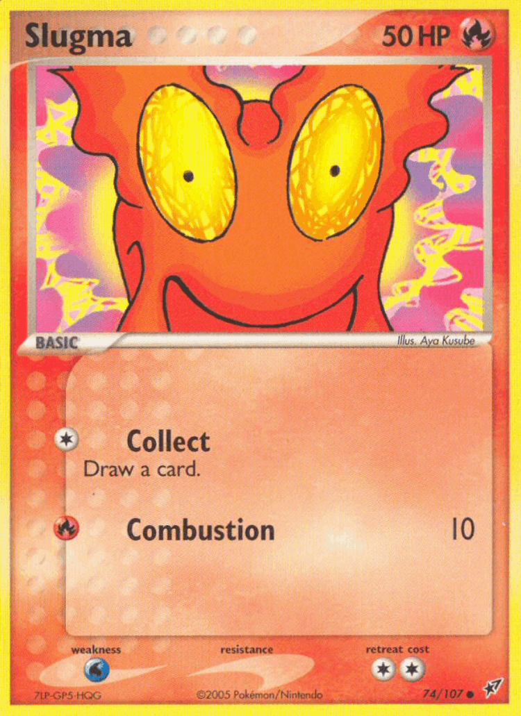 Slugma #74 from Deoxys - Common - Illustrated by Aya Kusube