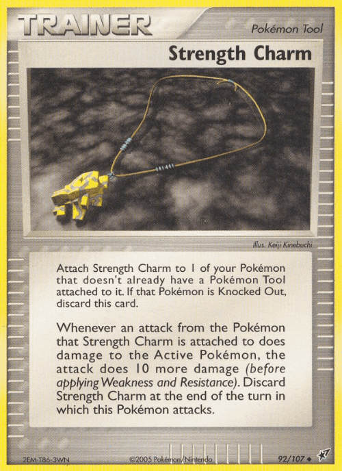 Strength Charm #92 from Deoxys - Uncommon - Illustrated by Keiji Kinebuchi