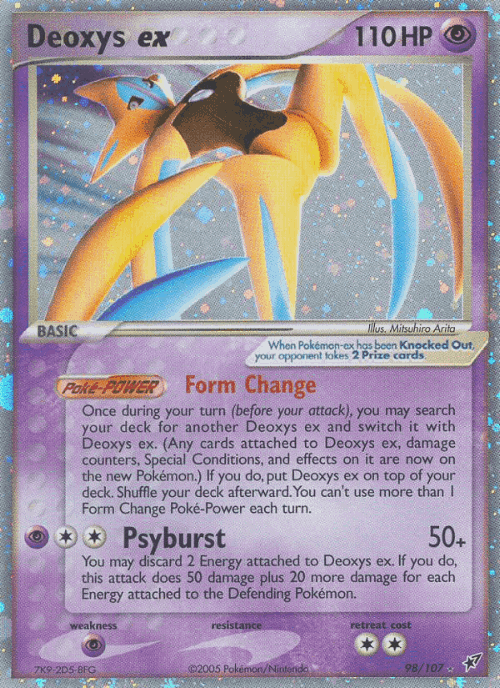 Deoxys ex #98 from Deoxys - Rare Holo EX - Illustrated by Mitsuhiro Arita