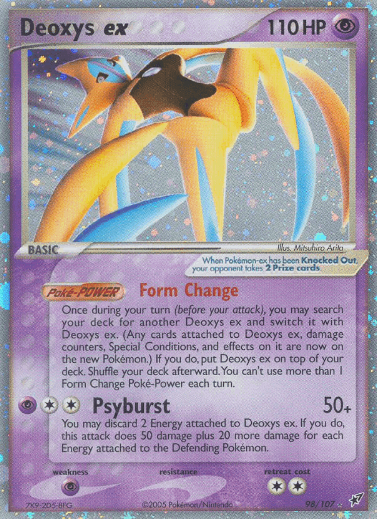 Deoxys ex #98 from Deoxys - Rare Holo EX - Illustrated by Mitsuhiro Arita