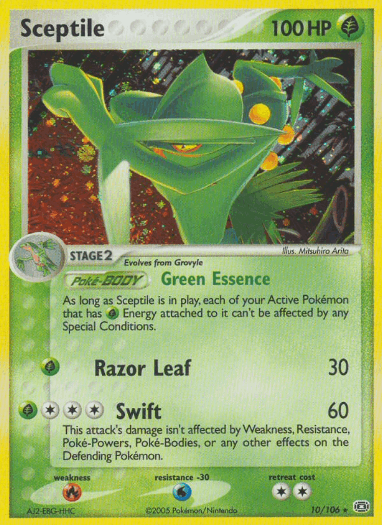Sceptile #10 from Emerald - Rare Holo - Illustrated by Mitsuhiro Arita