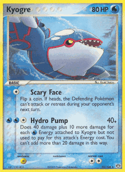 Kyogre Pokémon TCG card art