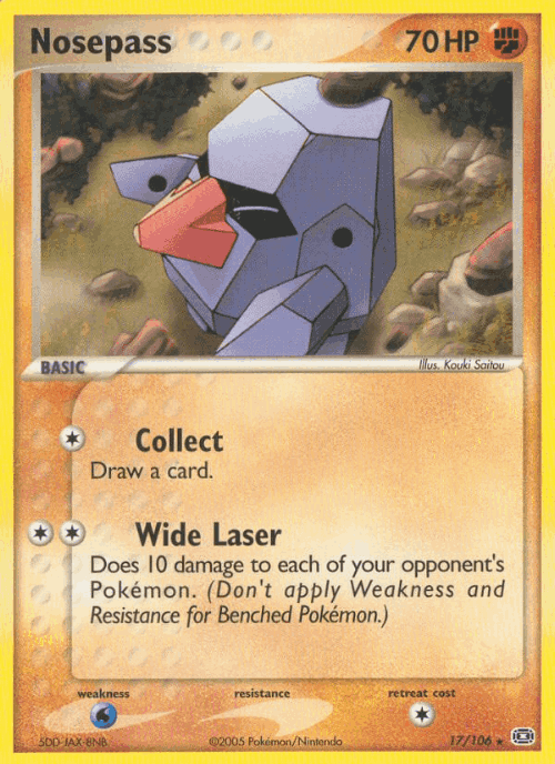 Nosepass Pokémon TCG card art